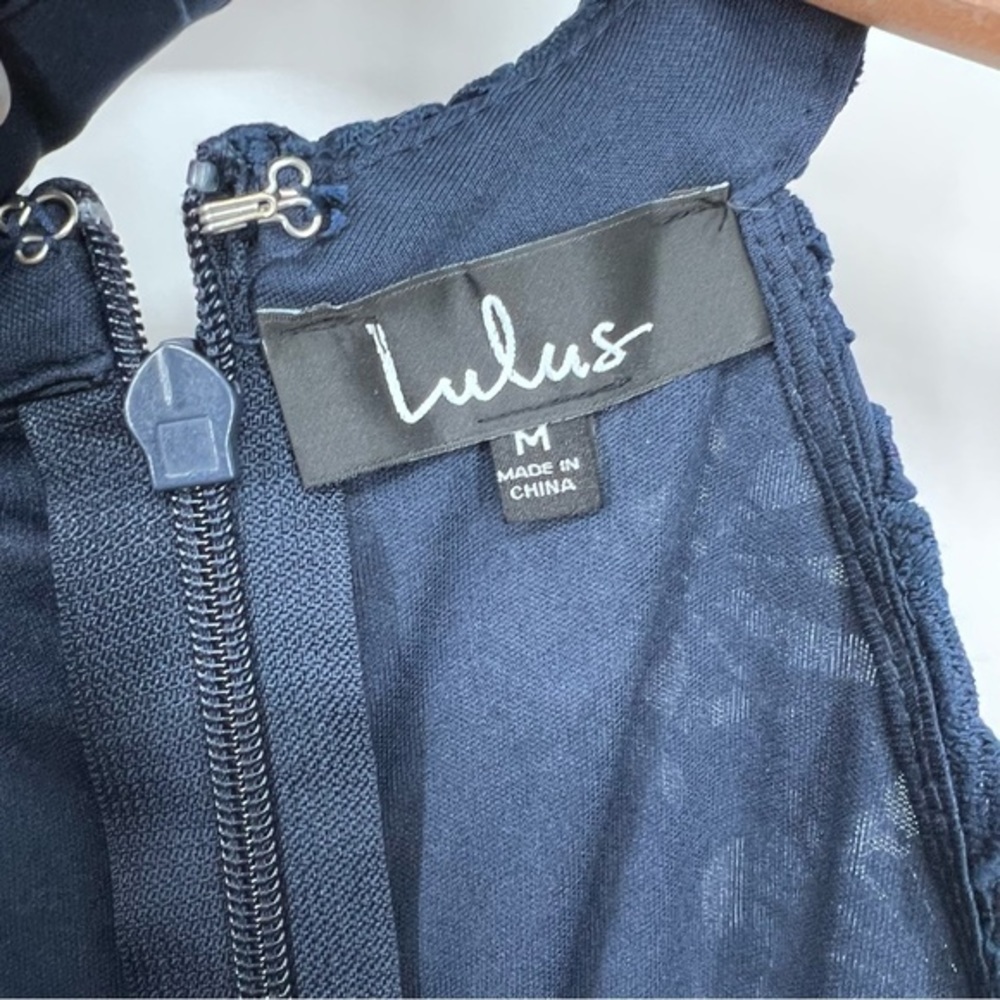Lulu’s Love Poem Navy Blue Lace Mini Dress - Picture 5 of 5